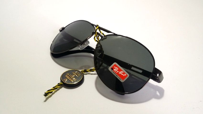 RayBan Replica Metal Frame Sunglasses - Black