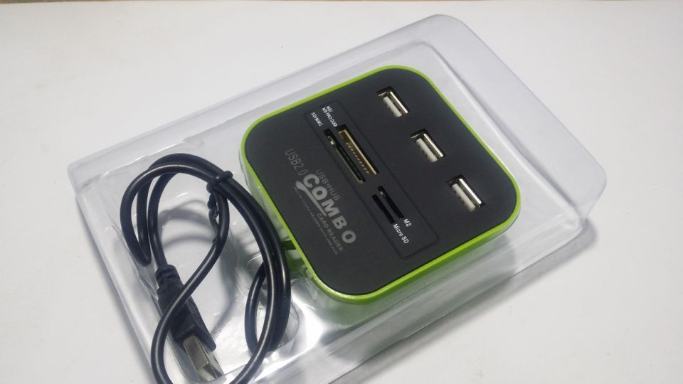 7 Ports USB + Memory Cards Combo USB Hub