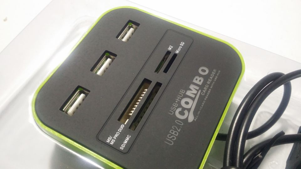 7 Ports USB + Memory Cards Combo USB Hub