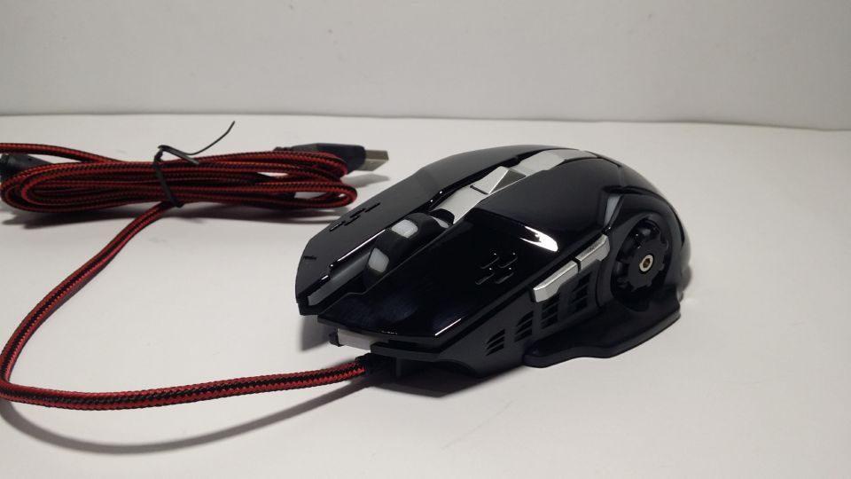 Gloross Multi-Light Black Gaming Mouse