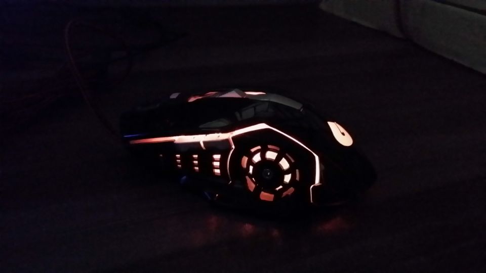 Gloross Multi-Light Black Gaming Mouse