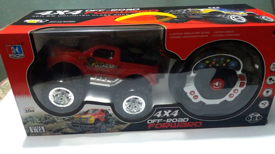 Large 4x4 Monster Truck RC Car with Steering Wheel