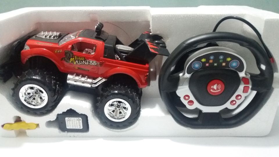 Large 4x4 Monster Truck RC Car with Steering Wheel