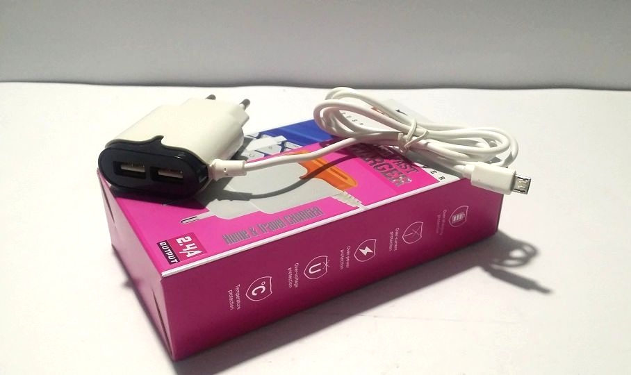 Two USB 2.1A Mobile Phone Charger - Style B