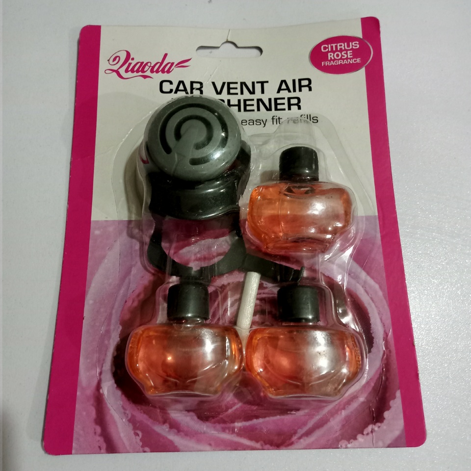 Car AC Vent Mounted Air Freshener - Rose Fragrance