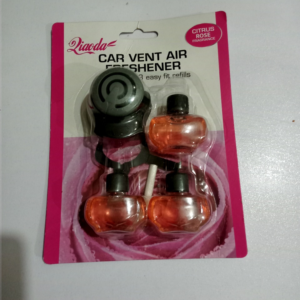 Car AC Vent Mounted Air Freshener - Rose Fragrance