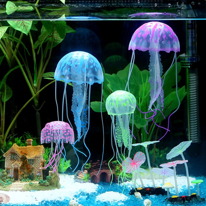 Glowing Artificial Jellyfish Aquarium Decoration