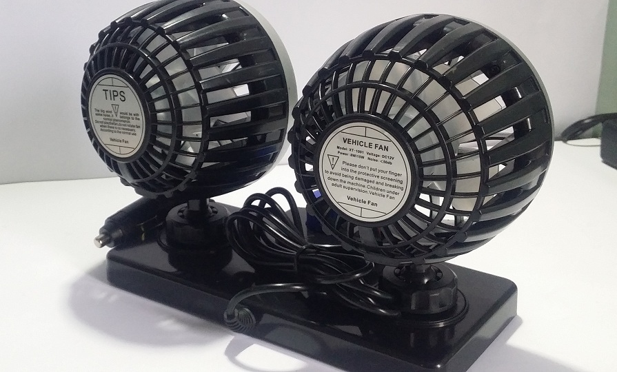 Universal Low Noise High Speed Silver Car Dual Fans