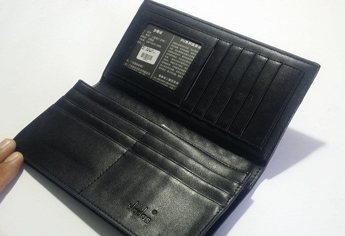 Ladies Leather Hand Held Wallet - Black