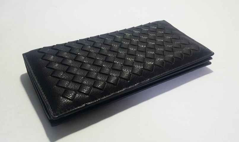 Ladies Leather Hand Held Wallet - Black