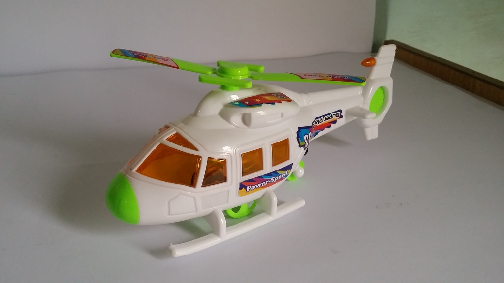 Model Toy Helicopter with Lights for Kids