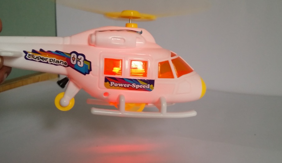 Model Toy Helicopter with Lights for Kids