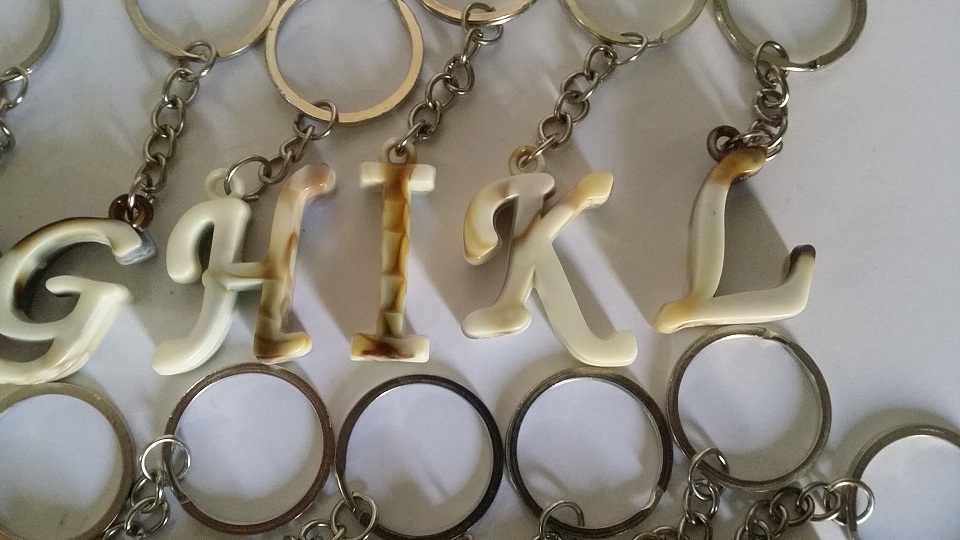 Pack of Two Key Chains - Beautiful English Letters