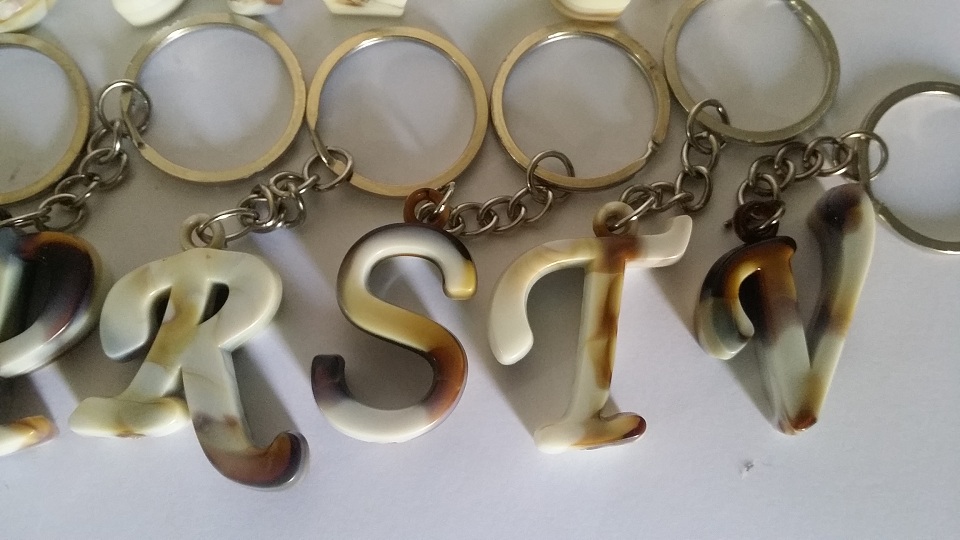 Pack of Two Key Chains - Beautiful English Letters