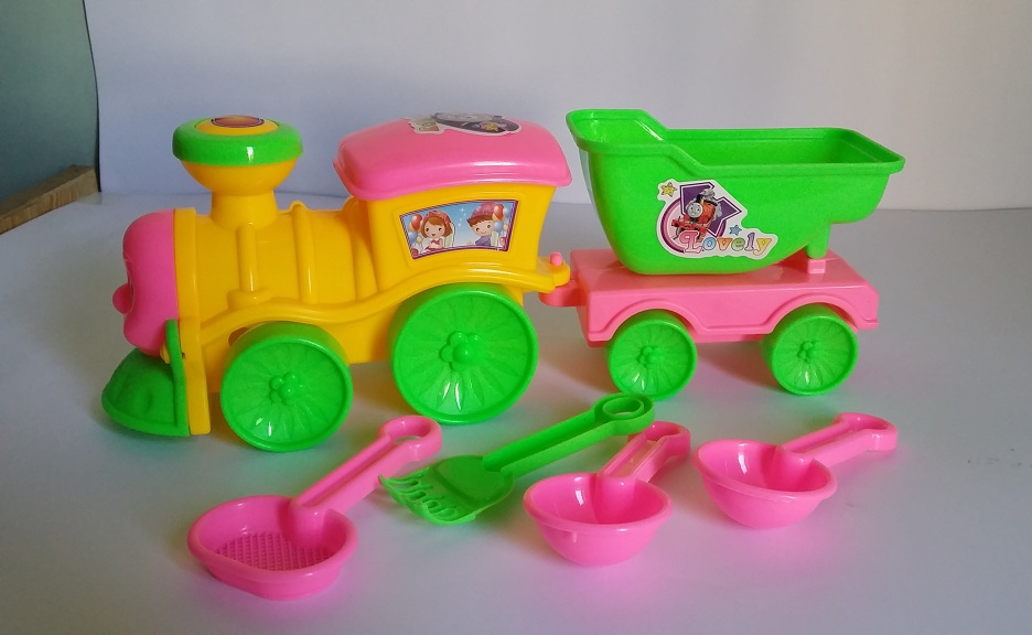 Lovely Toy Train Trolley with Spoon Set