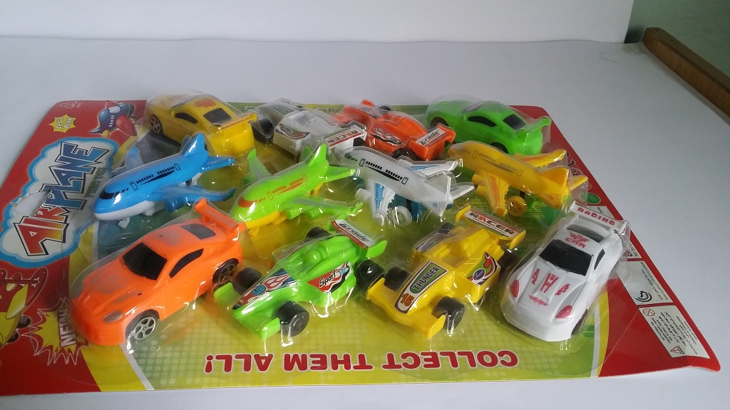 High Quality Airplane and Sports Cars Set - 12 Pieces