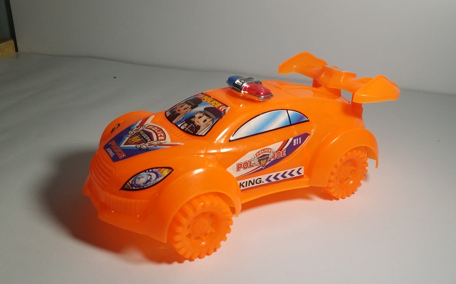 Cute Orange Police Sports Car with Light for Kids