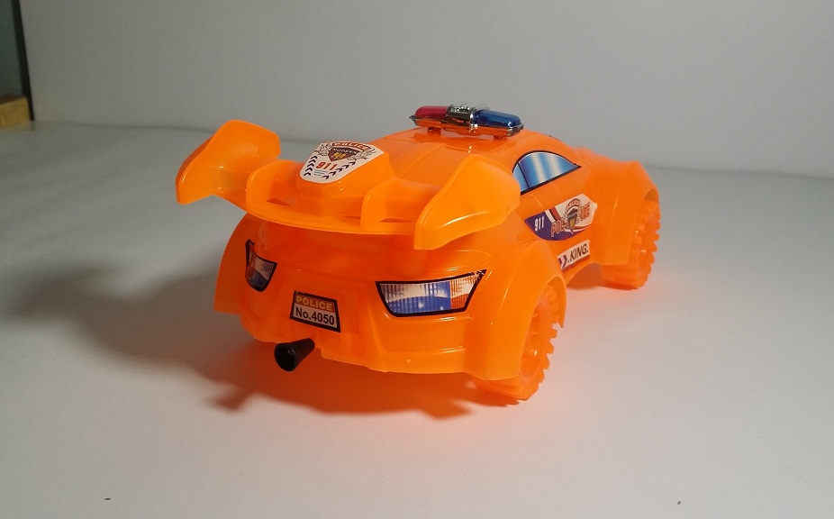 Cute Orange Police Sports Car with Light for Kids