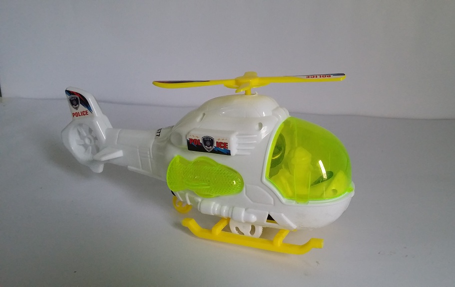 Cute Helicopter Model with Rotating Propeller and Bell