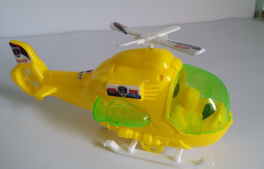 Cute Helicopter Model with Rotating Propeller and Bell