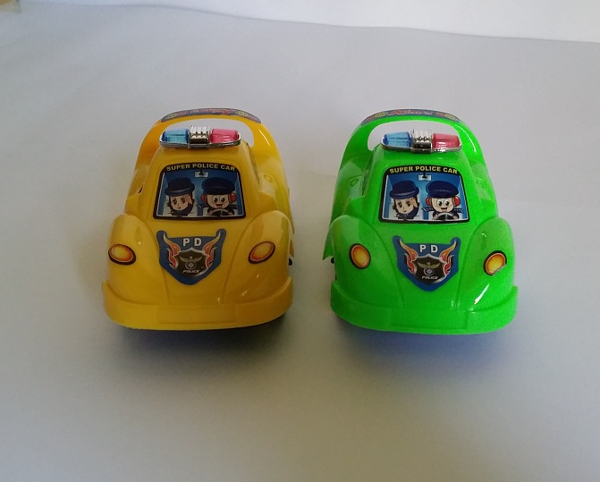 Cute Little Police Cars for Kids - 2 Pairs (4 Cars)